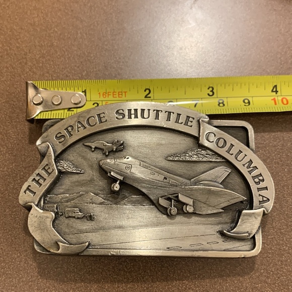 1982 SPACE SHUTTLE COLUMBIA VINTAGE BELT BUCKLE,TRUE VINTAGE PEWTER,NASA - Picture 10 of 15